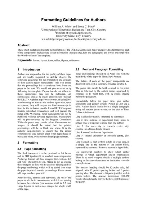 IEEE format For Authors