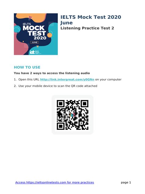 IELTS Mock Test 2024 June Listening Practice Test 2