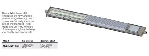 IF 1831 - Champ MLL LED Linear Fixtures with Integral EM - Eaton