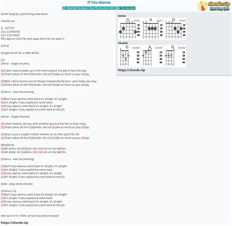 IF YOU WANNA Chords - The Vaccines E-Chords