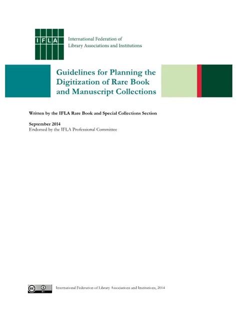 IFLA_Guidelines for Planning the Digitization of Rare Book and ... - muktibox.com