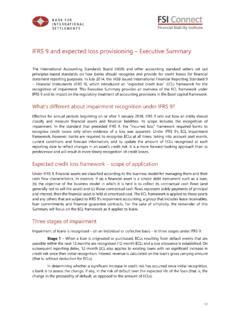 IFRS 9 and expected loss provisioning - Executive Summary - Bank …