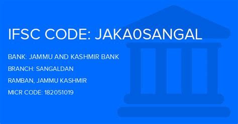 IFSC Code for Jammu and Kashmir Bank Maitra, Ramban, Jammu …