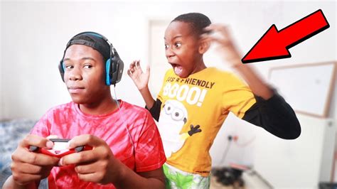 IGNORING My Little Brother For 24 Hours Challenge! (He Got Mad ...