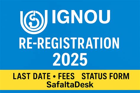 IGNOU Re Registration Form 2022 2023 Status Fees Last Date