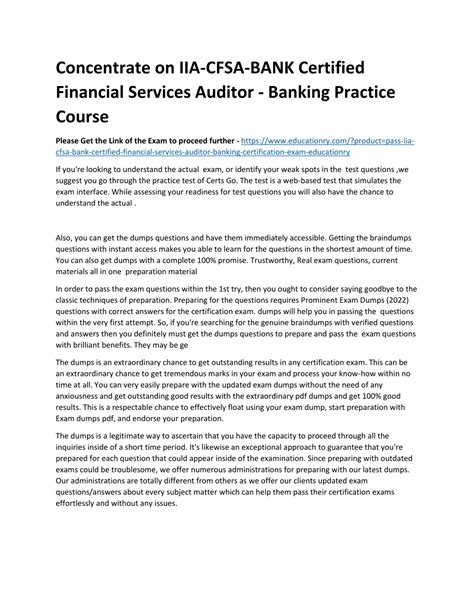 IIA-CFSA-BANK Prüfungs Guide