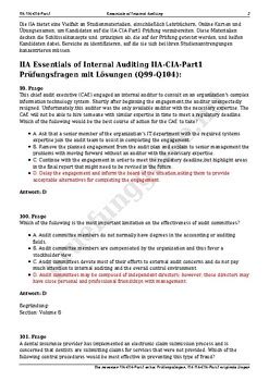IIA-CIA-Part1 Deutsche Prüfungsfragen