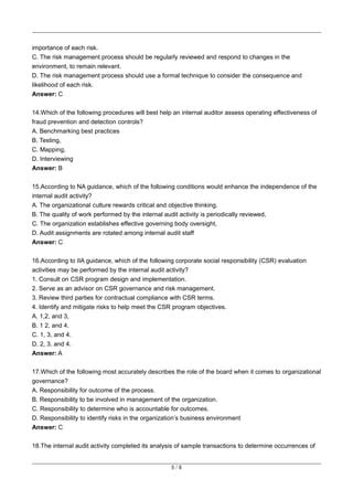 IIA-CIA-Part1 Examsfragen