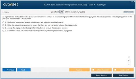 IIA-CIA-Part1 Zertifikatsfragen