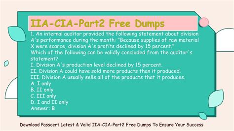 IIA-CIA-Part2 Free Vce Dumps