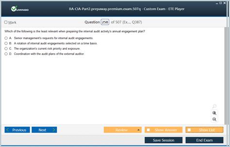 IIA-CIA-Part2 Online Test