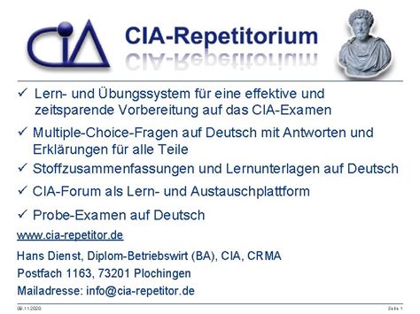IIA-CIA-Part2 Vorbereitung