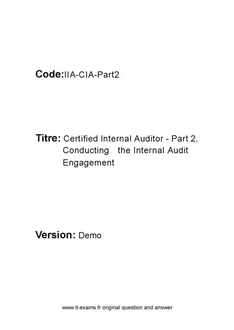 IIA-CIA-Part3-KR PDF Demo