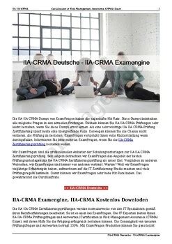 IIA-CRMA-ADV Deutsche