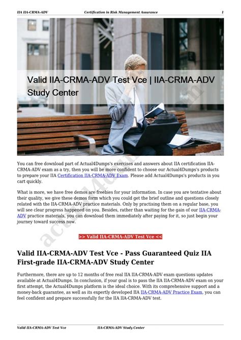 IIA-CRMA-ADV Valid Exam Guide