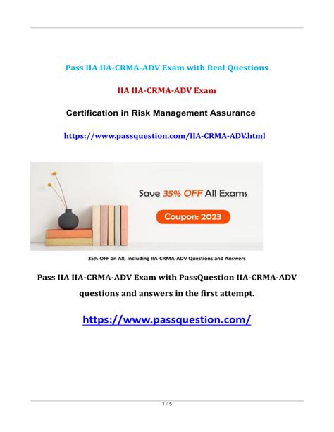 IIA-CRMA-ADV Zertifikatsdemo