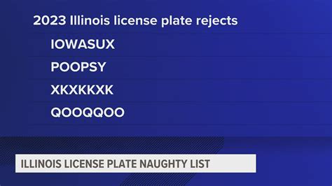 IL Secretary of State reveals 2023 license plate 'naughty list'