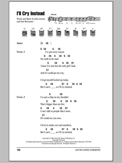 ILL CRY INSTEAD CHORDS by The Beatles @ Ultimate …