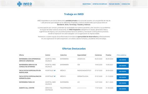 IMED Hospitals on LinkedIn: En el PORTAL DE EMPLEO de IMED …