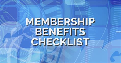 IMG Membership Benefits Checklist