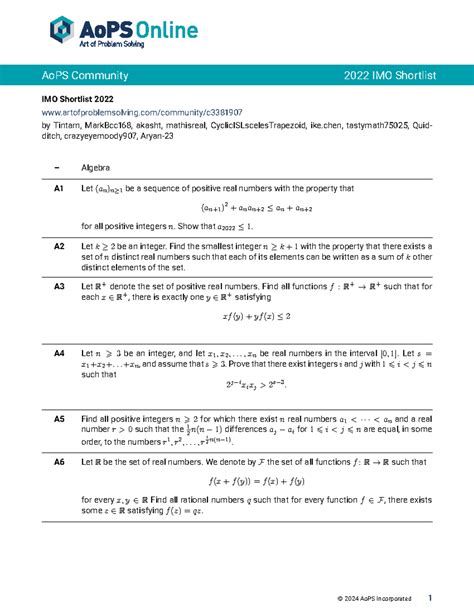 IMO 2022 Shortlist: Selected Problems and Solutions - Studocu - wintechmobiles.com