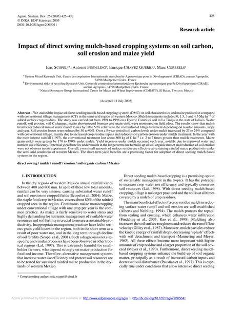 Impact of direct sowing mulch-based cropping systems on soil carbon ... - raincitystudios.com