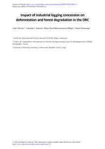 Impact of industrial logging concession on deforestation and forest ... - raincitystudios.com
