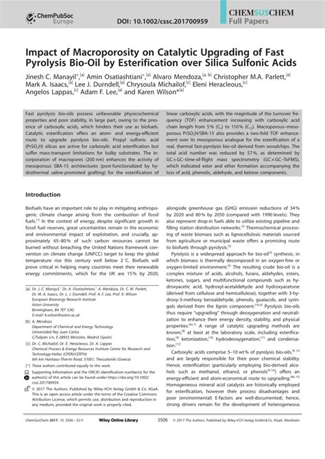 Impact of Macroporosity on Catalytic Upgrading of Fast Pyrolysis Bio ... - wintechmobiles.com