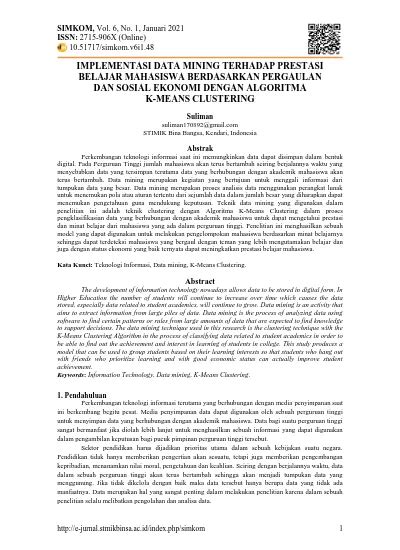 Implementasi Data Mining terhadap Prestasi Belajar Mahasiswa ... - coolestguyplanet.net