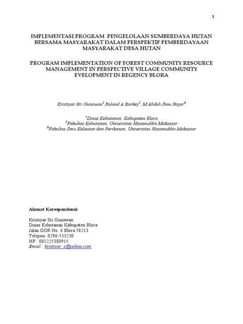 IMPLEMENTASI PROGRAM PENGELOLAAN HUTAN BERSAMA … - raincitystudios.com
