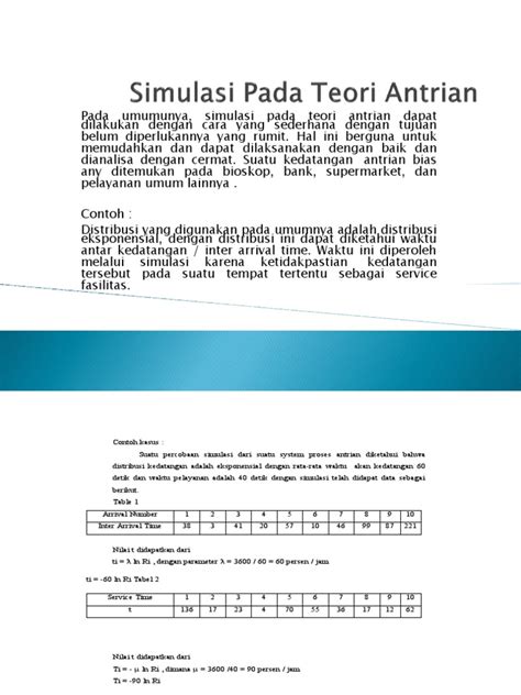 IMPLEMENTASI TEORI ANTRIAN DAN SIMULASI - wintechmobiles.com