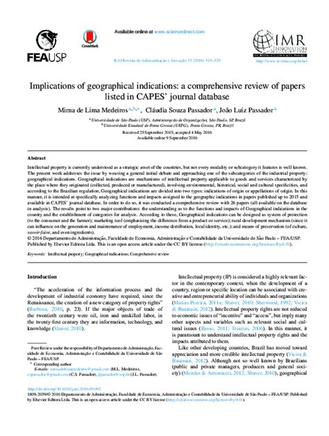 Implications of geographical indications: a comprehensive review of ... - wintechmobiles.com