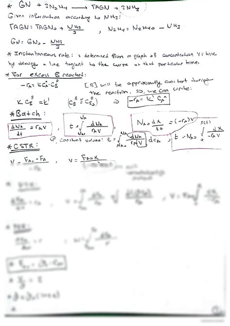 Important Formulas in Basics of Chemical Reaction Engineering - wintechmobiles.com