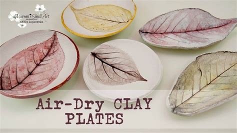 Imprinting Leaves in Air-Dry Clay Plates DIY - muktibox.com