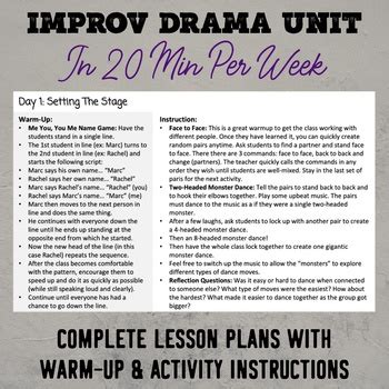 Improv Basics Lesson Plan for Grade 9 - Scribd - muktibox.com