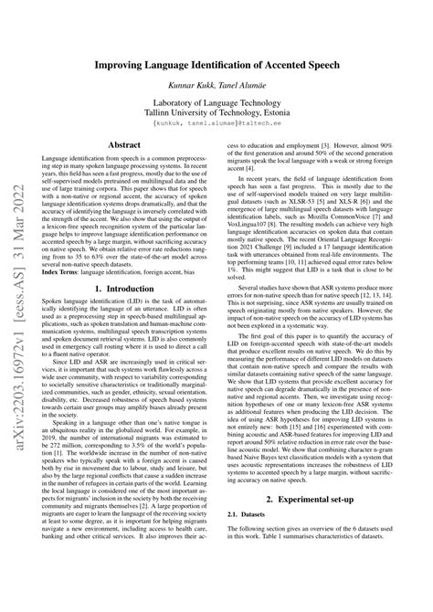 Improving Accent Identification and Accented Speech ... - DeepAI - coolestguyplanet.net