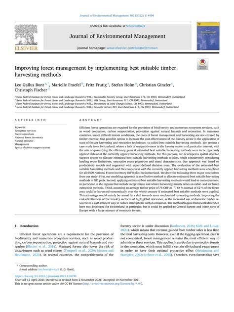 Improving forest management by implementing best suitable timber ... - raincitystudios.com