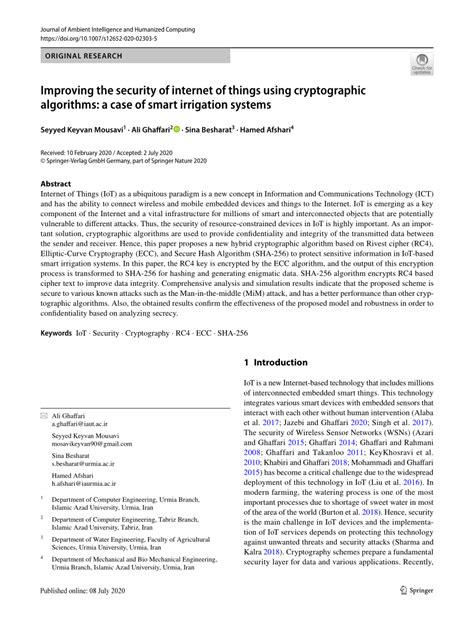Improving the security of internet of things using cryptographic ... - coolestguyplanet.net