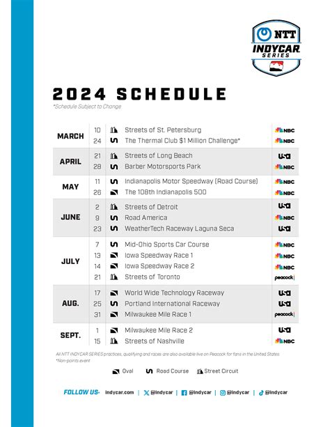 IMS 2024 Season Schedule