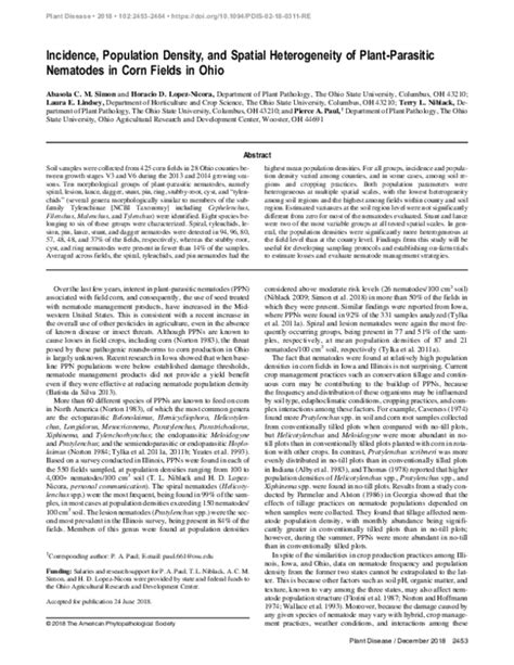 Incidence and Population Density of Plant-Parasitic Nematodes ... - raincitystudios.com