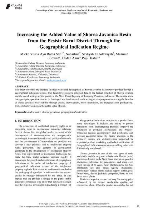 Increasing the Added Value of Shorea Javanica Resin from the Pesisir ... - raincitystudios.com