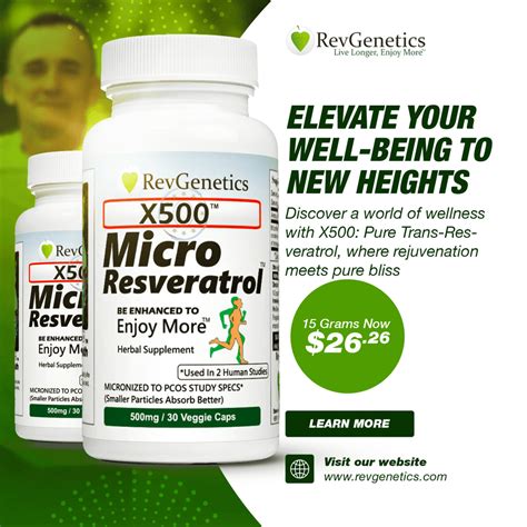 IND Approved Resveratrol Supplements RevGenetics