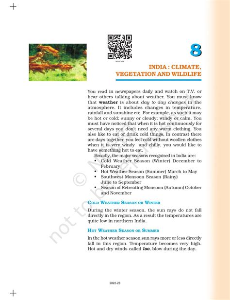 India Climate Vegetation and Wildlife ncert solution class 6 Social ... - muktibox.com