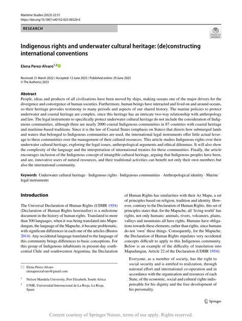 Indigenous rights and underwater cultural heritage: (de)constructing ... - raincitystudios.com