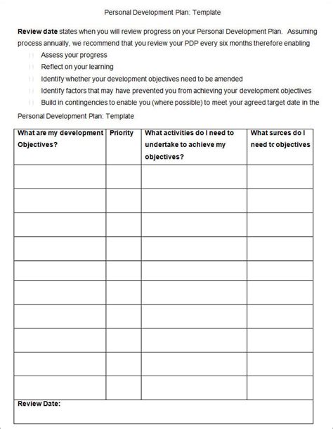INDIVIDUAL DEVELOPMENT PLAN Form PDF Employment Cognition
