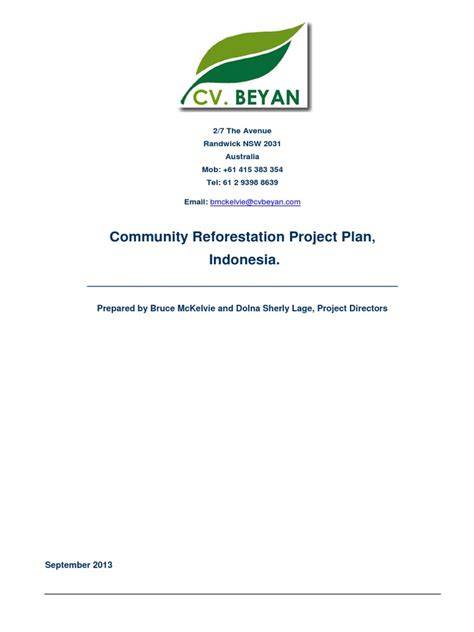 Indonesia Community Reforestation Plan | PDF - Scribd - raincitystudios.com