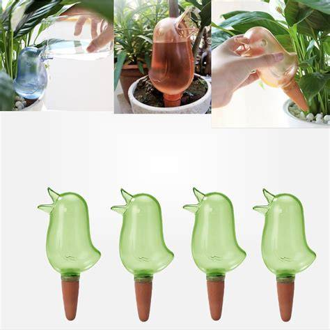 Indoor Plant Waterer Self Watering Planter Insert Bird Shape Clear ... - raincitystudios.com