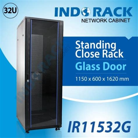 INDORACK Standing Close Rack 32U Glass Door … - raincitystudios.com