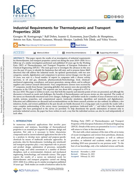 Industrial Requirements for Thermodynamic and Transport Properties ... - wintechmobiles.com