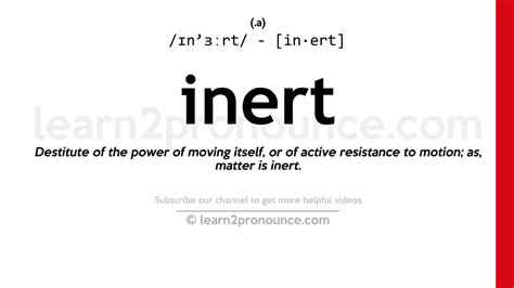 INERT - Definition and synonyms of inert in the English dictionary